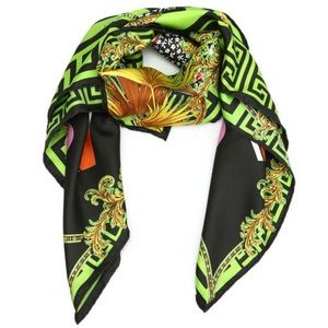 VERSACE Green Silk Scarf - NEW